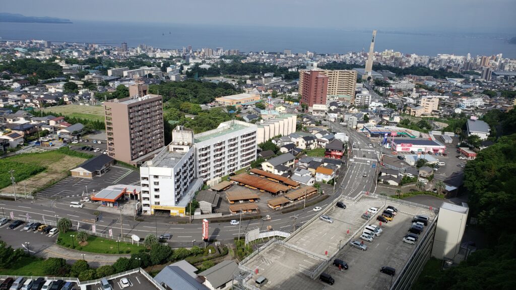 杉乃井ホテルから見た別府市の景色
