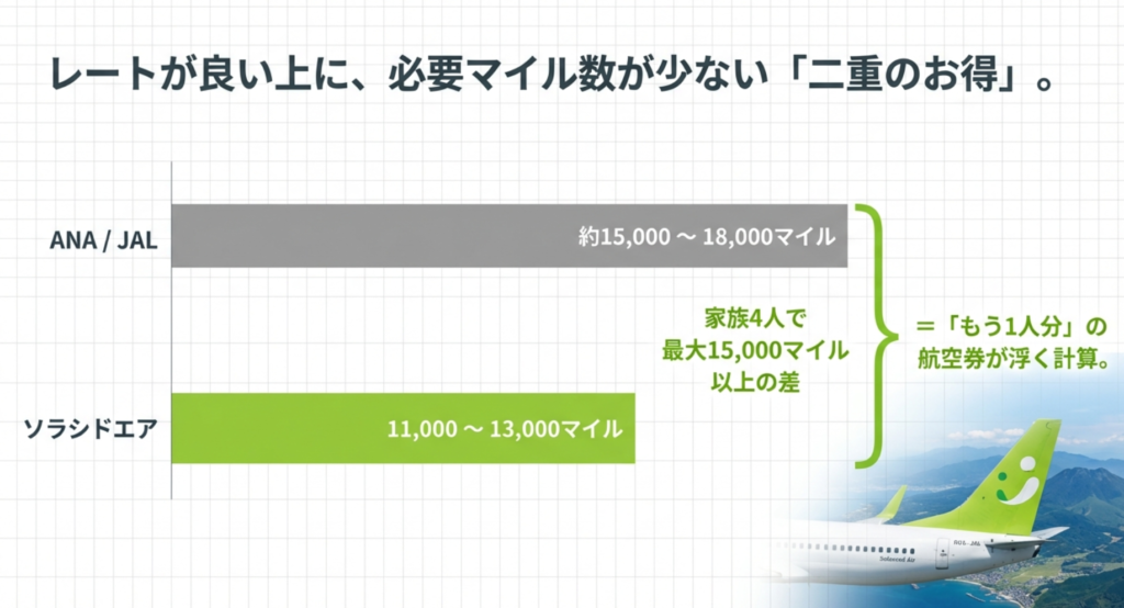 ソラシドエアのマイル数